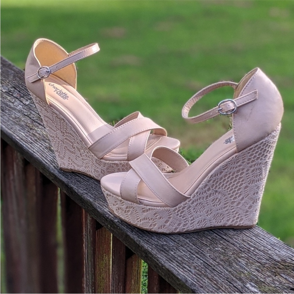 Charlotte Russe lace Wedge Sandals